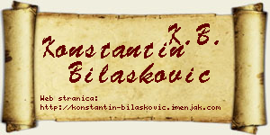 Konstantin Bilašković vizit kartica